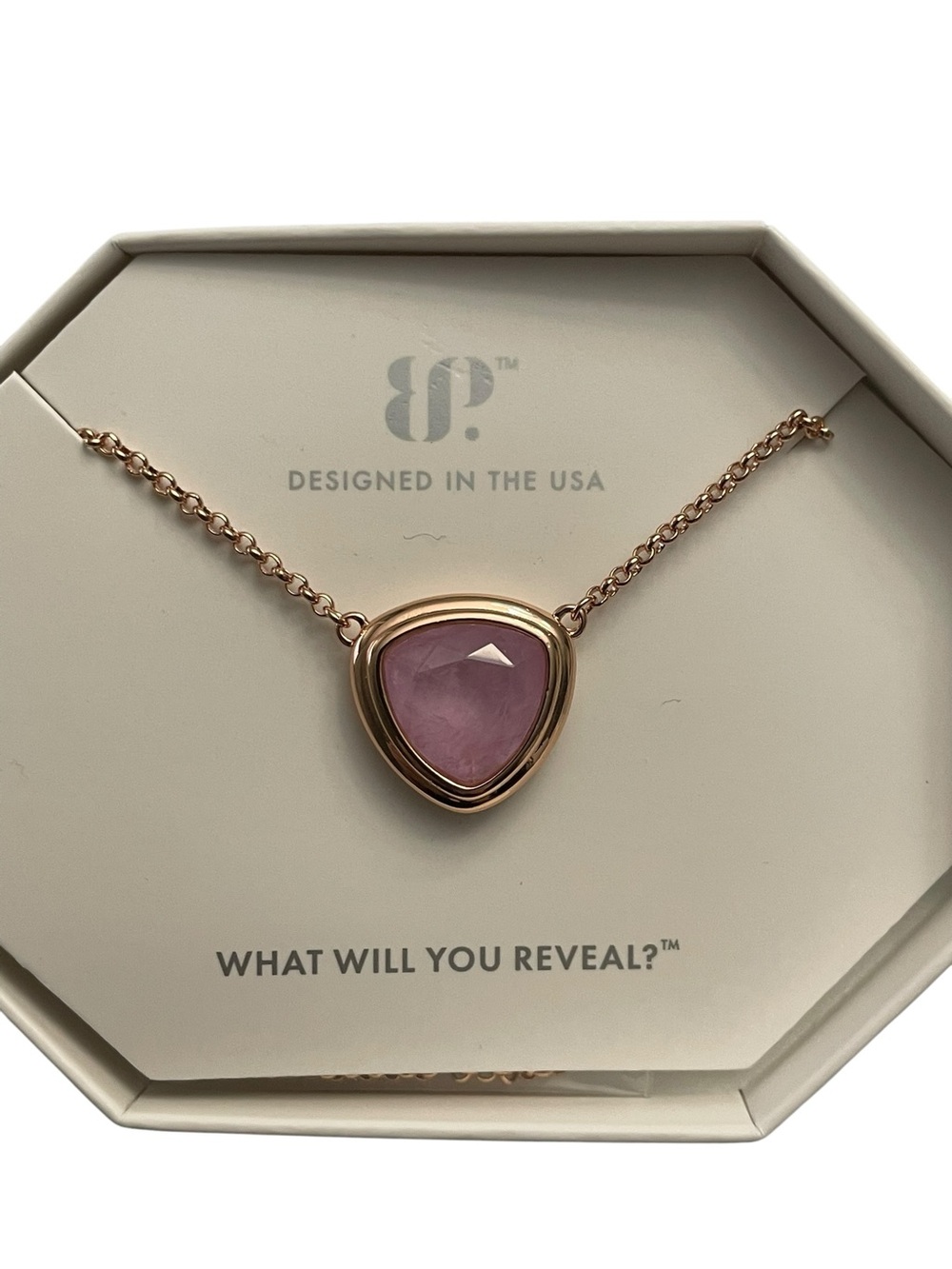 Ring Bomb Party OG Necklace NK93816 "Wrapped In Almost" Rose Gold/Purple Kunzite